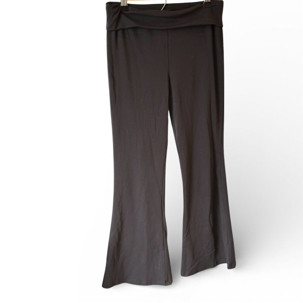 Art Class Kids Girls XL/14 Black Flared Pants Foldover Waistband